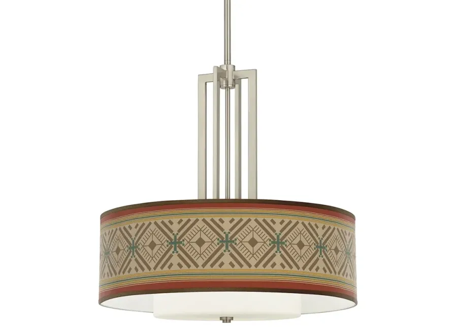 Desert Diamonds Carey 24" Brushed Nickel 4-Light Chandelier