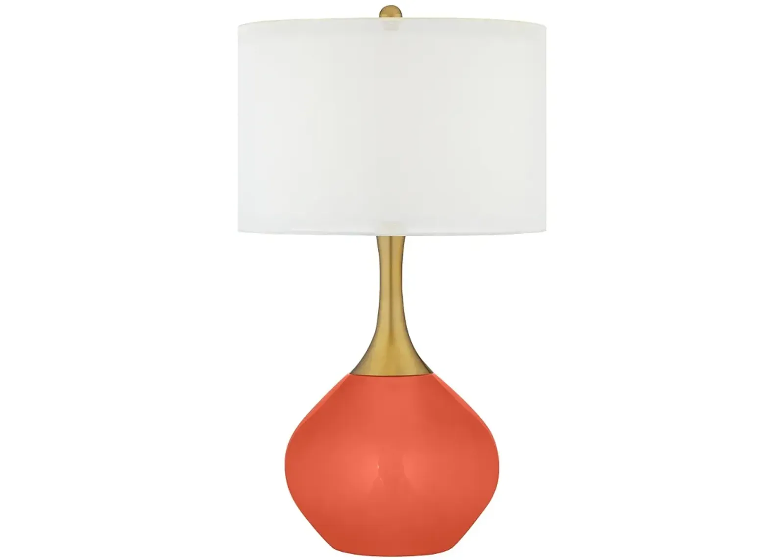 Daring Orange Nickki Brass Modern Table Lamp