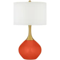 Daredevil Red Nickki Brass Modern Table Lamp
