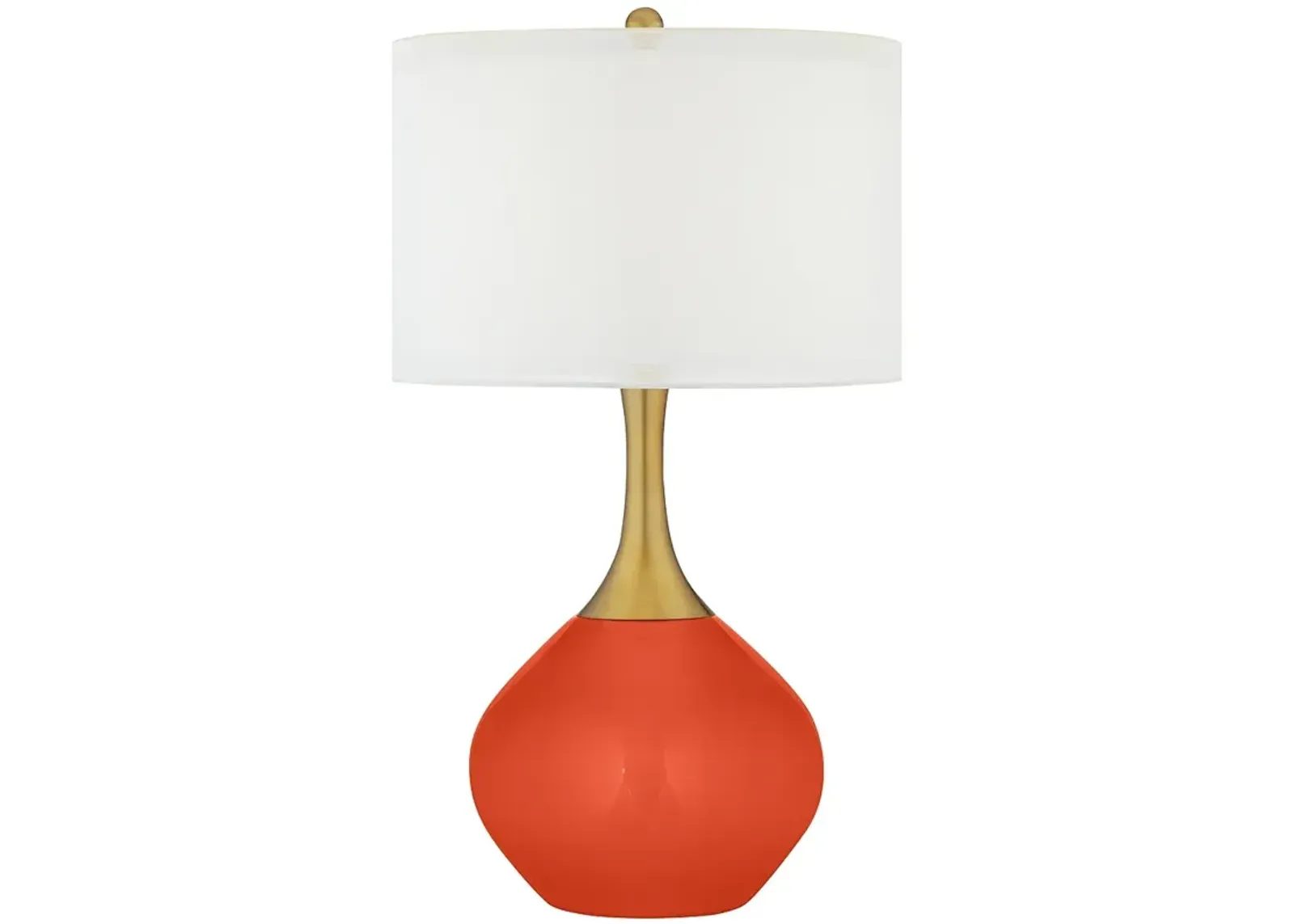 Daredevil Red Nickki Brass Modern Table Lamp