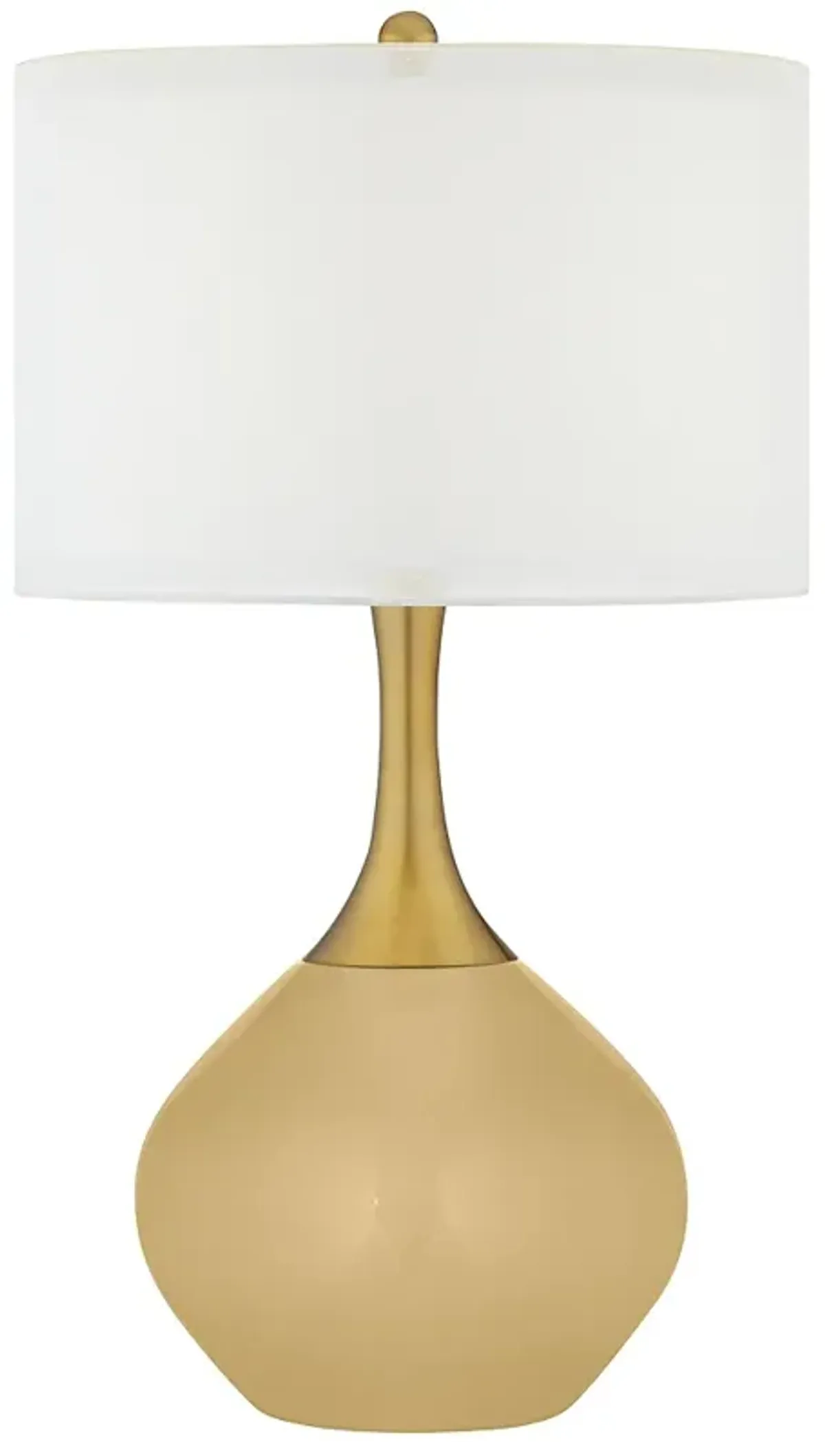 Color Plus Nickki Brass 30 1/2" High Modern Humble Gold Table Lamp