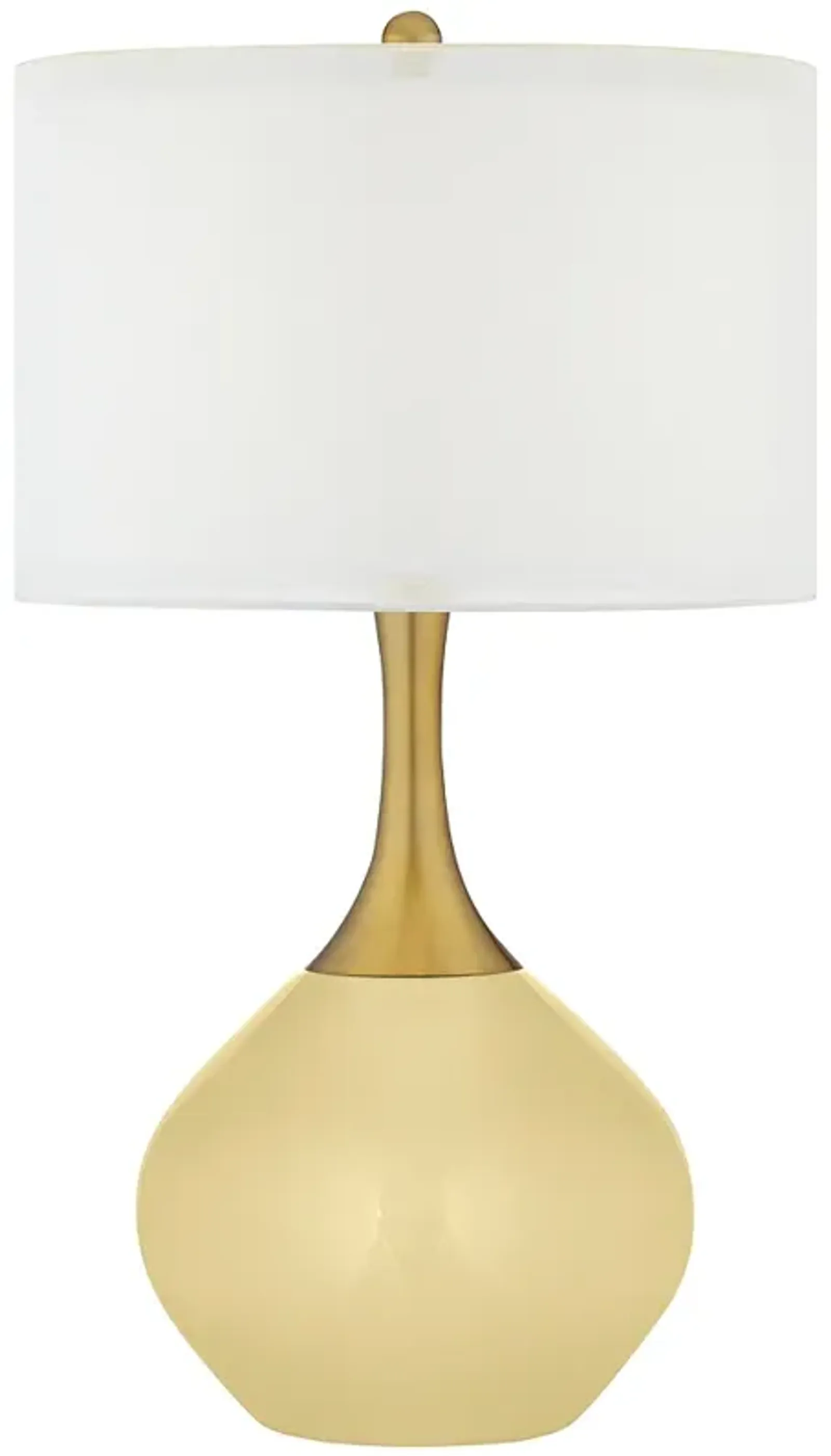 Color Plus Nickki Brass 30 1/2" Modern Butter Up Table Lamp