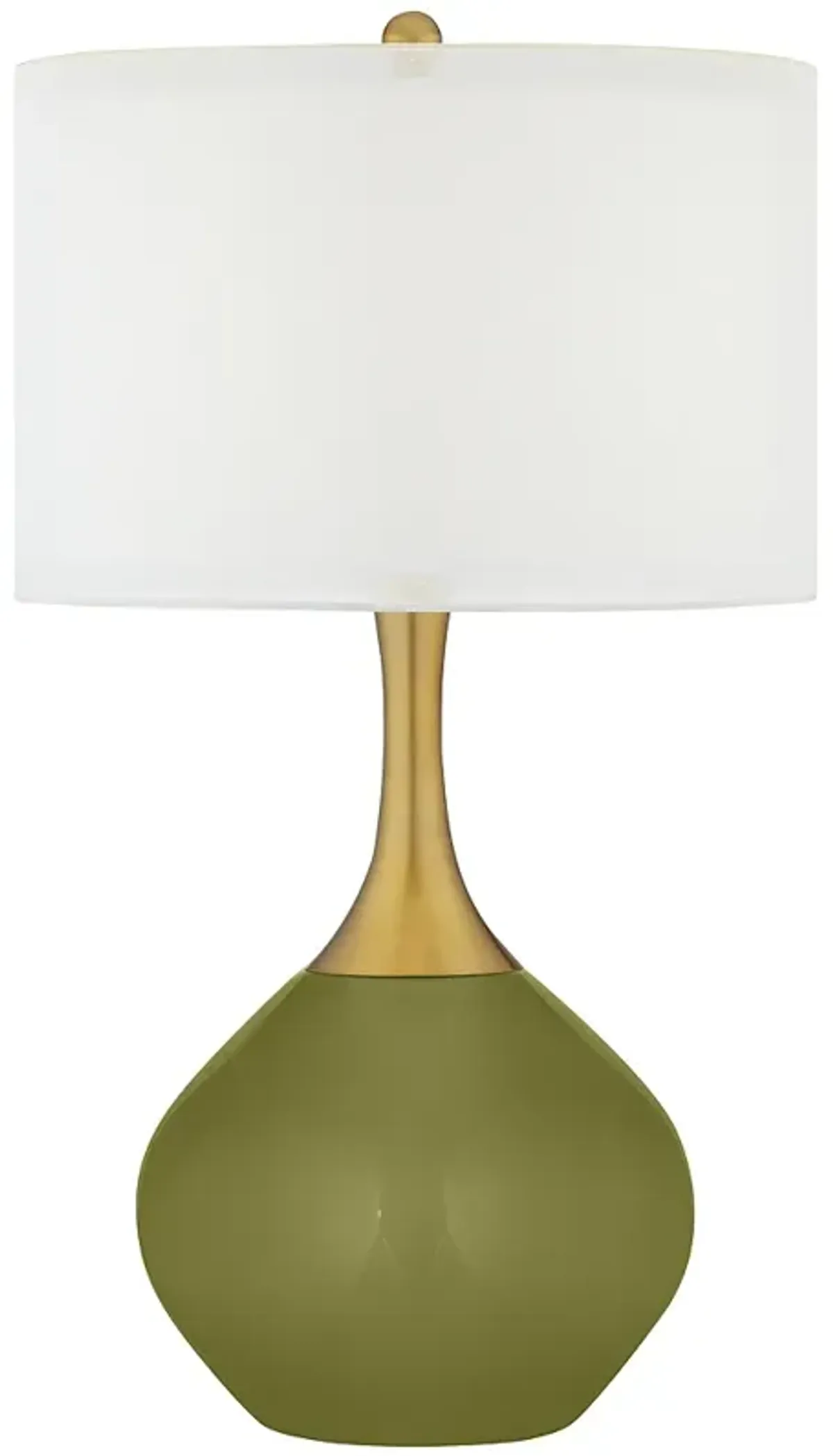 Color Plus Nickki Brass 30 1/2" High Rural Green Glass Table Lamp