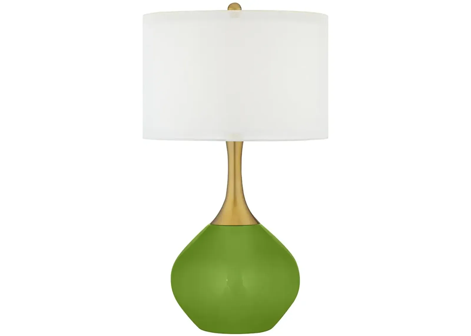 Gecko Green Nickki Brass Modern Table Lamp