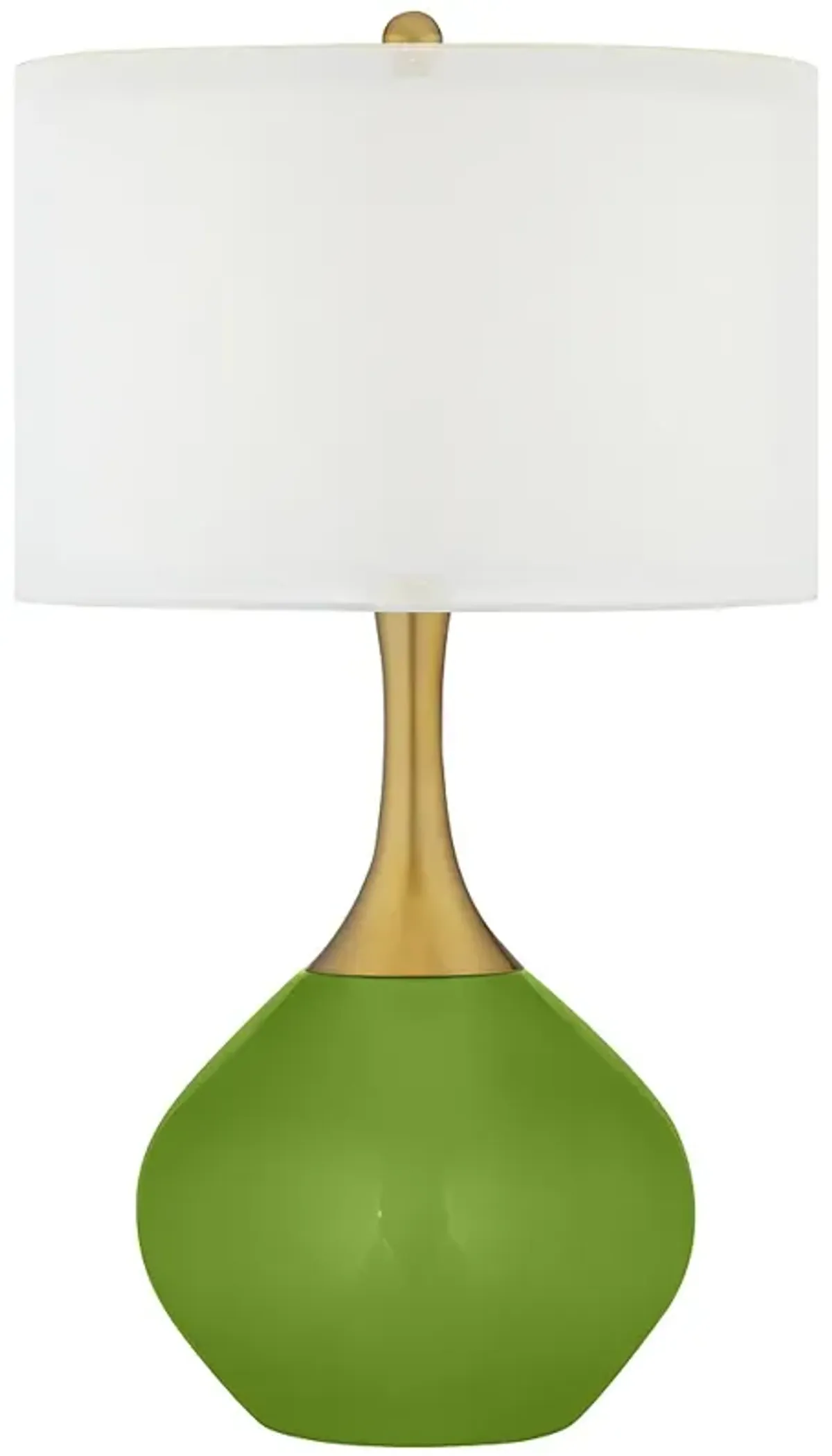 Gecko Green Nickki Brass Modern Table Lamp