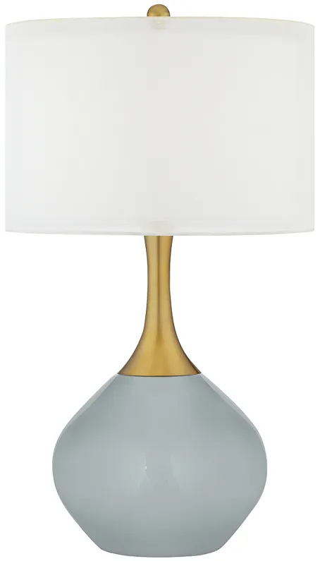 Uncertain Gray Nickki Brass Modern Table Lamp
