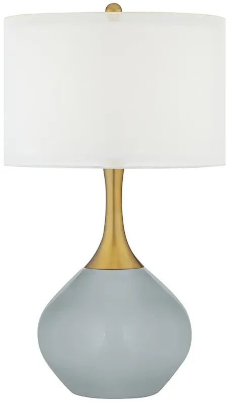 Uncertain Gray Nickki Brass Modern Table Lamp