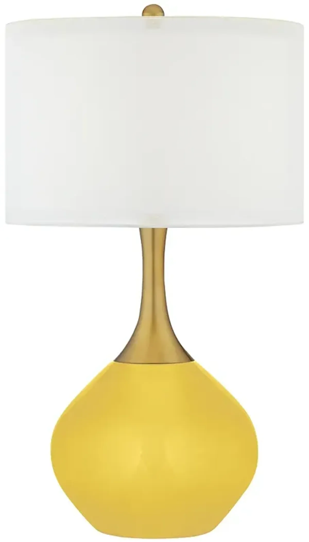 Color Plus Nickki Brass 30 1/2" Lemon Zest Yellow Modern Table Lamp