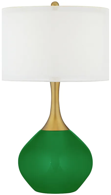 Envy Green Nickki Brass Modern Table Lamp