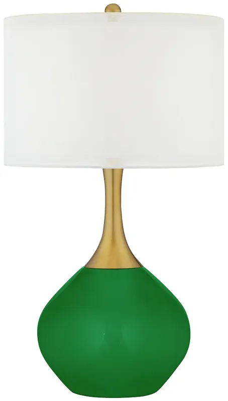 Envy Green Nickki Brass Modern Table Lamp