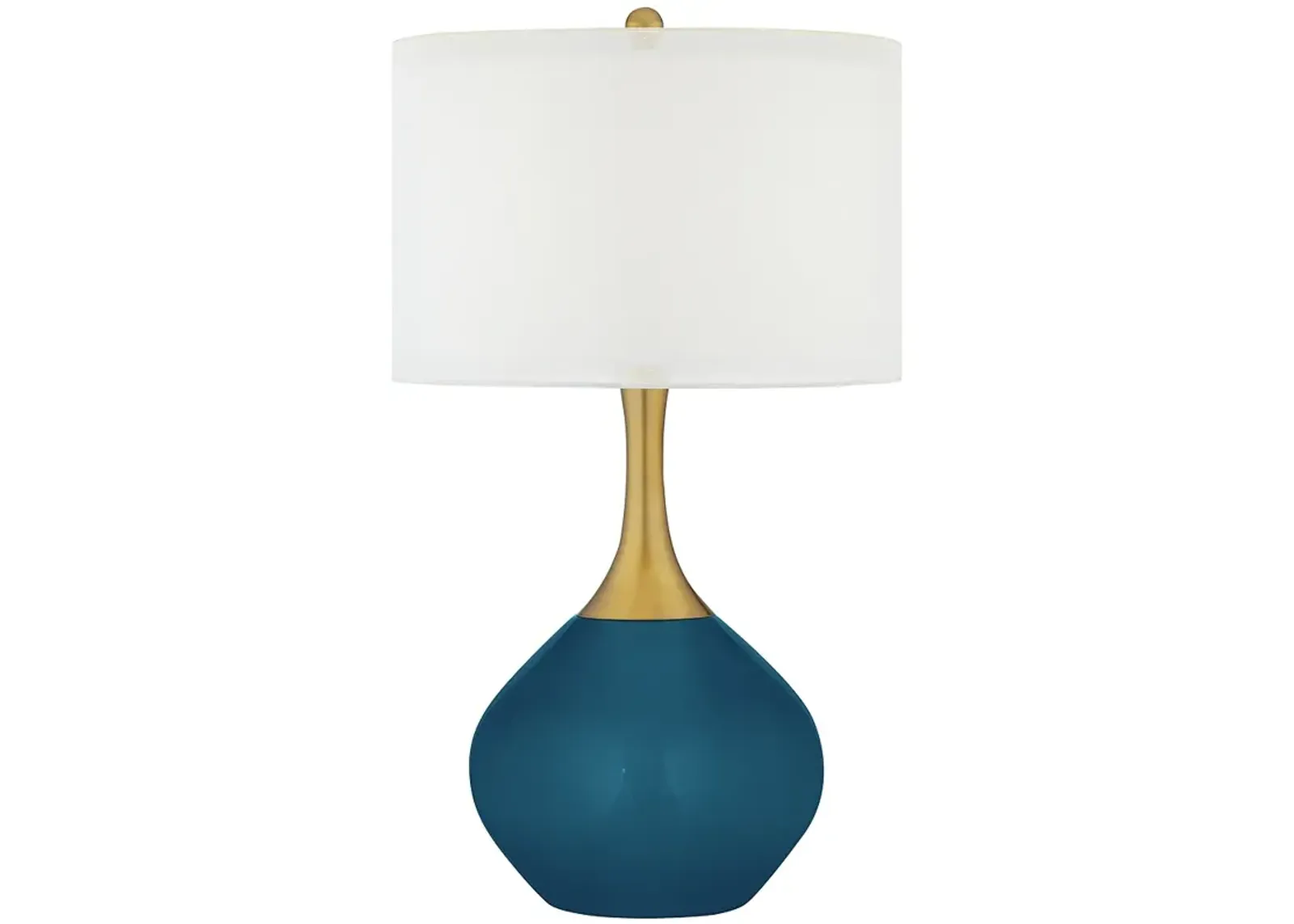 Oceanside Blue Nickki Brass Modern Table Lamp