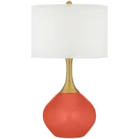 Koi Orange Nickki Brass Modern Table Lamp