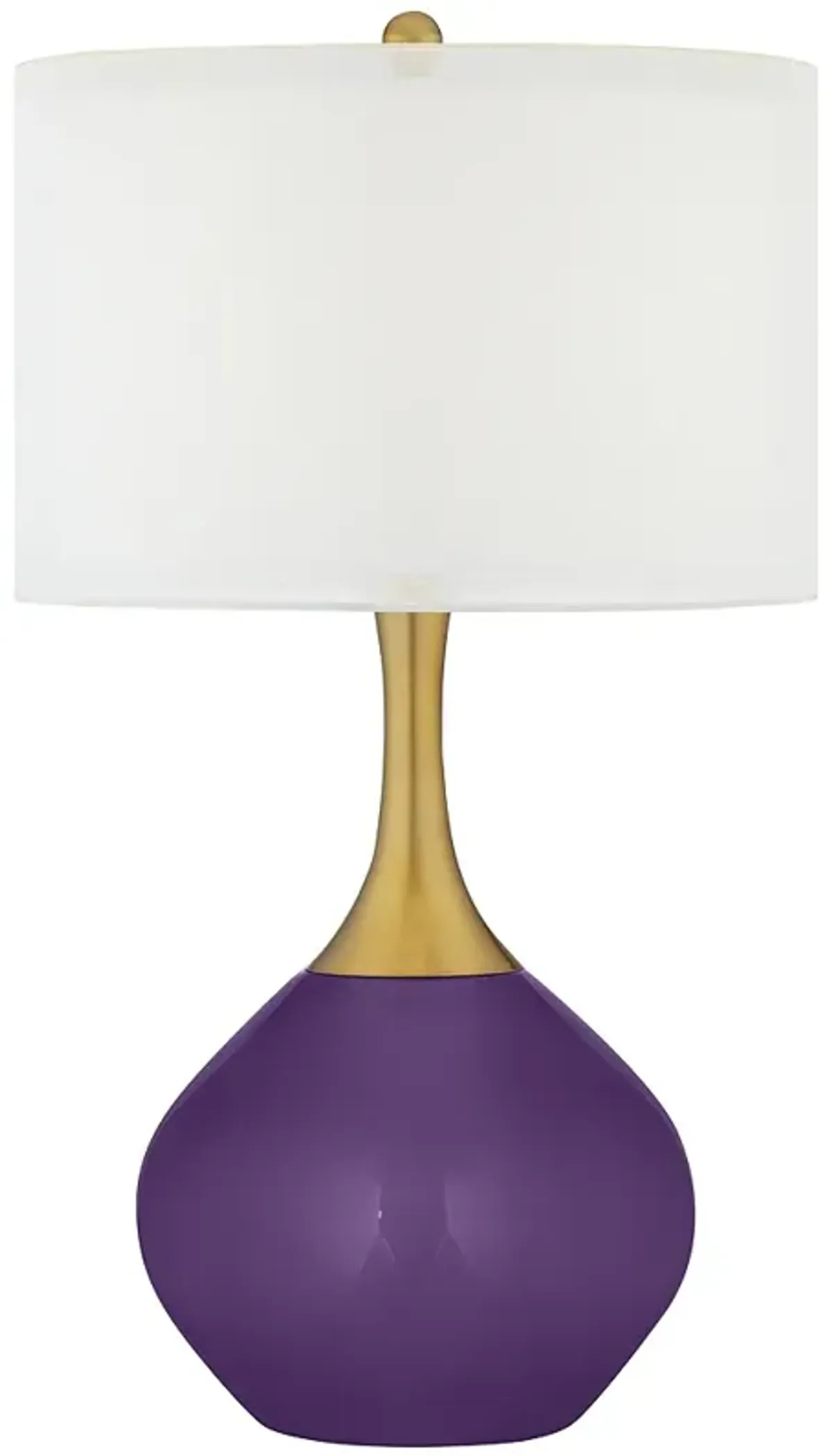 Acai Purple Nickki Brass Modern Table Lamp