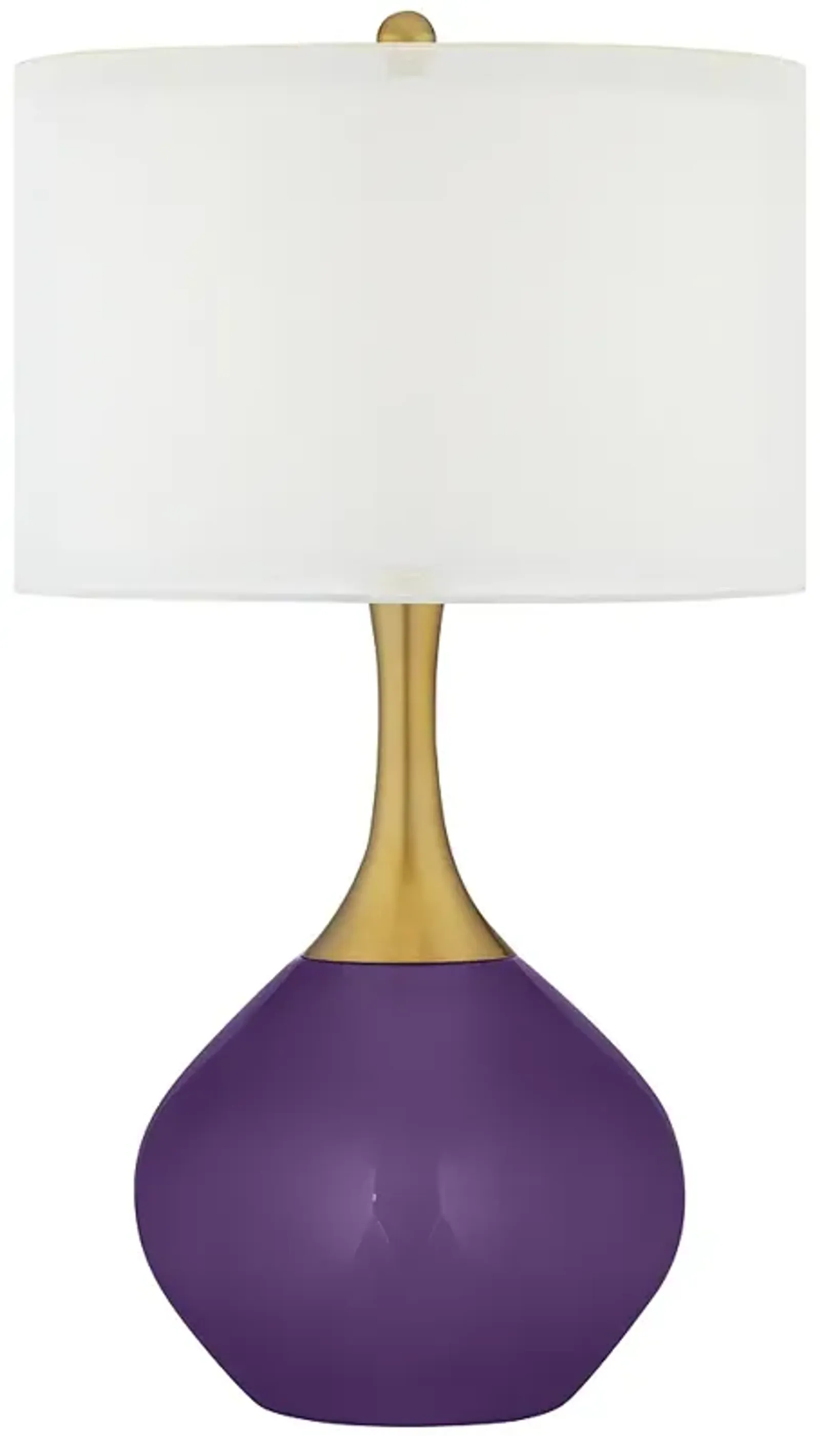 Acai Purple Nickki Brass Modern Table Lamp