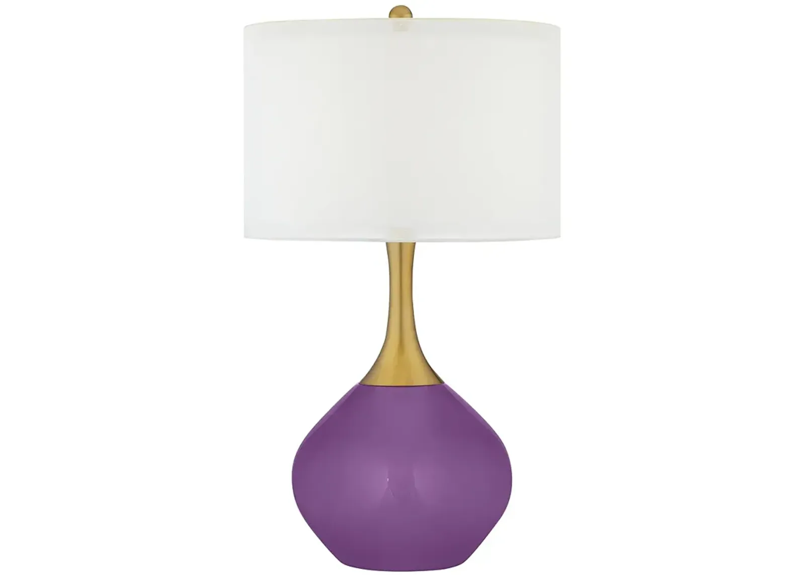 Color Plus Nickki Brass 30 1/2" Modern Passionate Purple Table Lamp