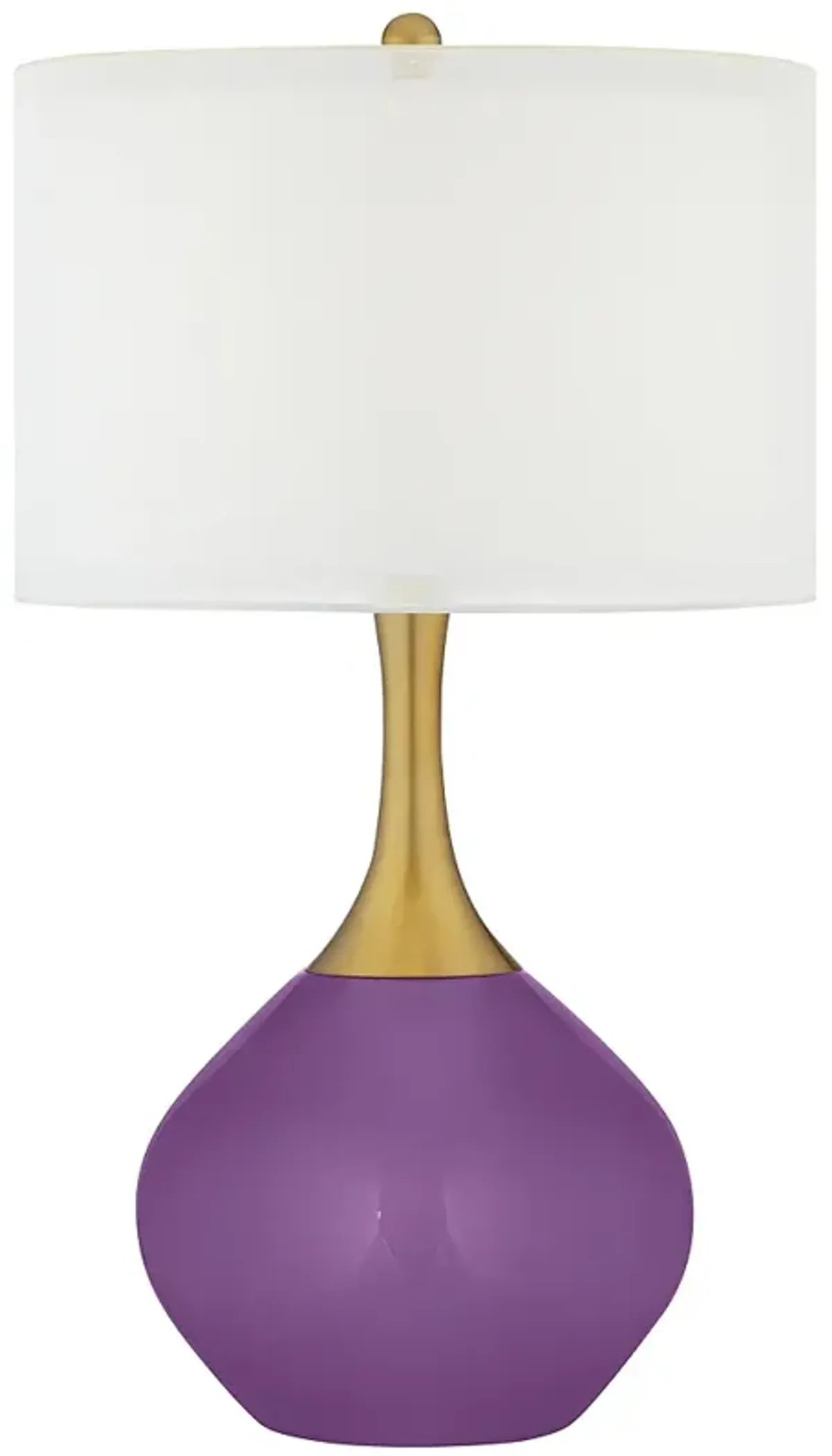 Passionate Purple Nickki Brass Modern Table Lamp