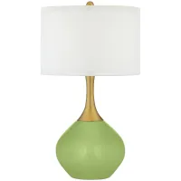 Lime Rickey Green Nickki Brass Modern Table Lamp