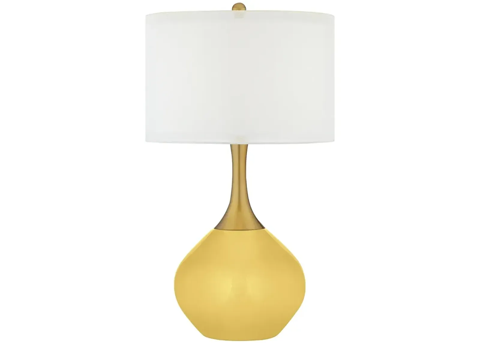 Daffodil Yellow Nickki Brass Modern Table Lamp