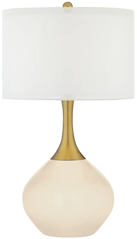 Steamed Milk Nickki Brass Modern Table Lamp