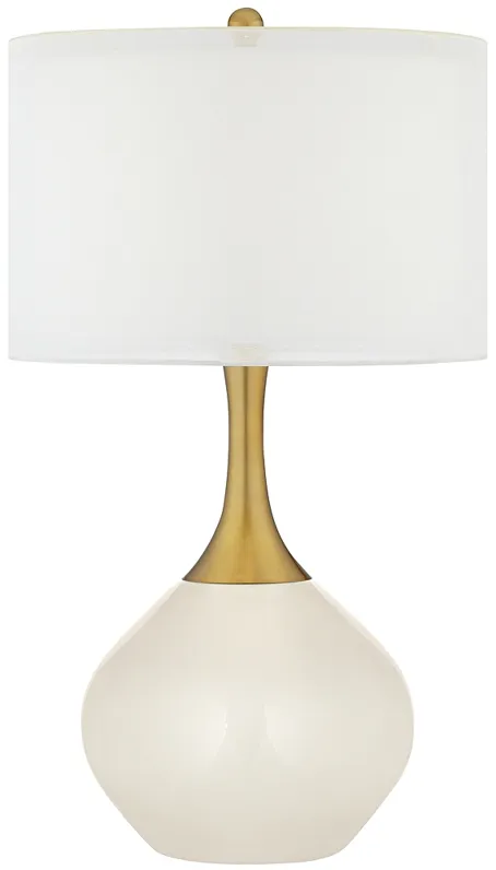 West Highland White Nickki Brass Modern Table Lamp