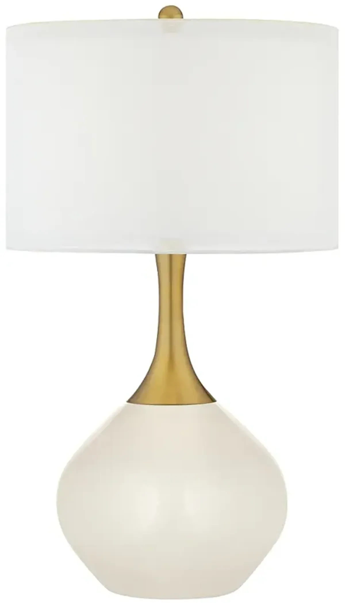 Color Plus Nickki Brass 30 1/2" West Highland White Modern Table Lamp