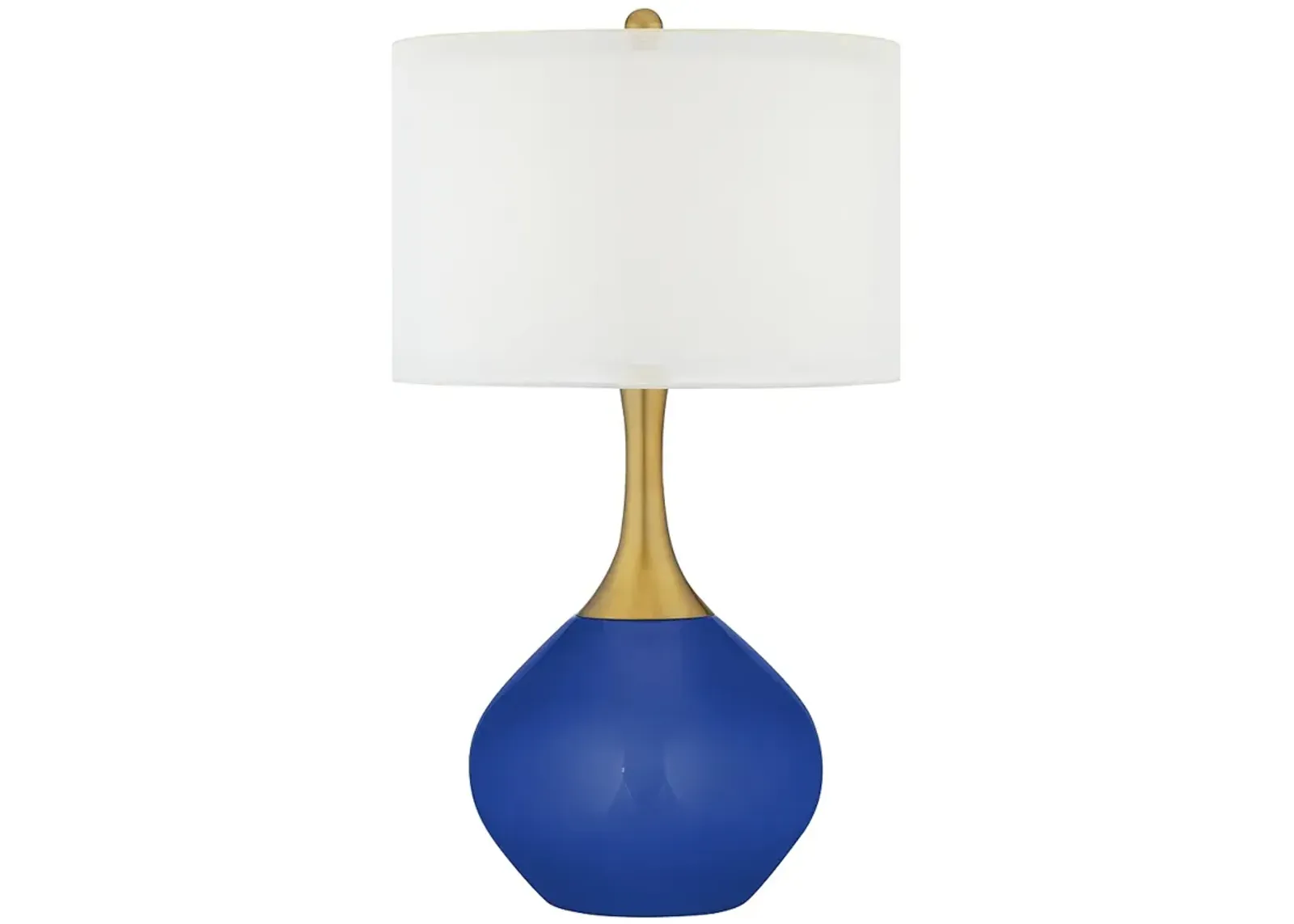 Dazzling Blue Nickki Brass Modern Table Lamp