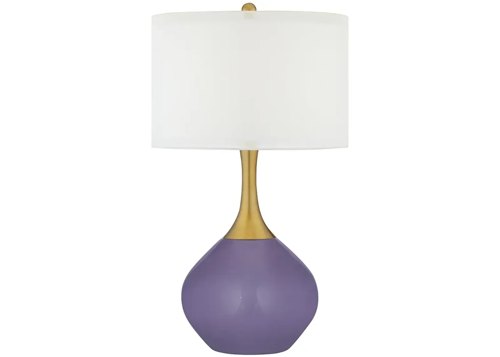 Purple Haze Nickki Brass Modern Table Lamp