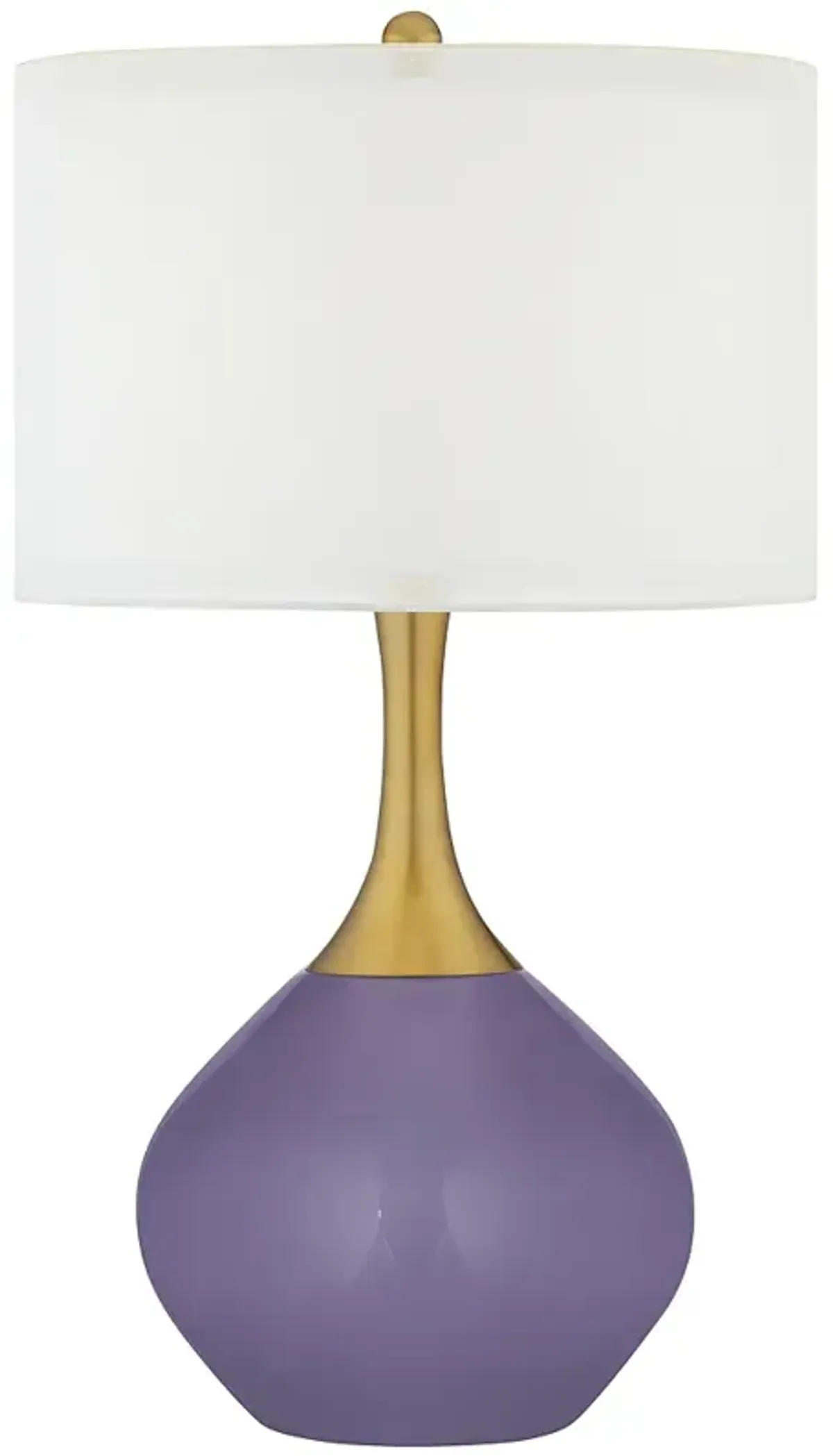 Purple Haze Nickki Brass Modern Table Lamp