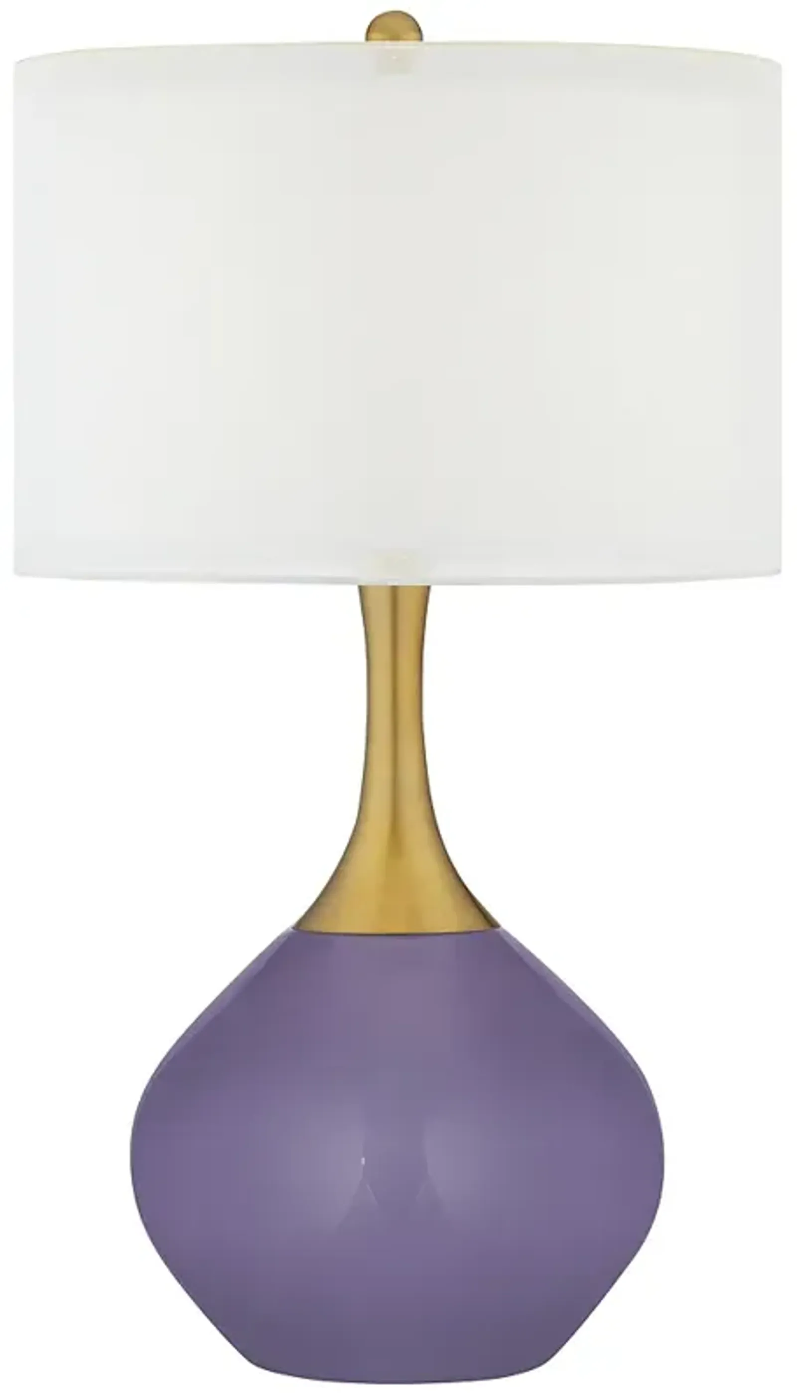 Purple Haze Nickki Brass Modern Table Lamp