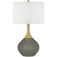 Guantlet Gray Nickki Brass Modern Table Lamp