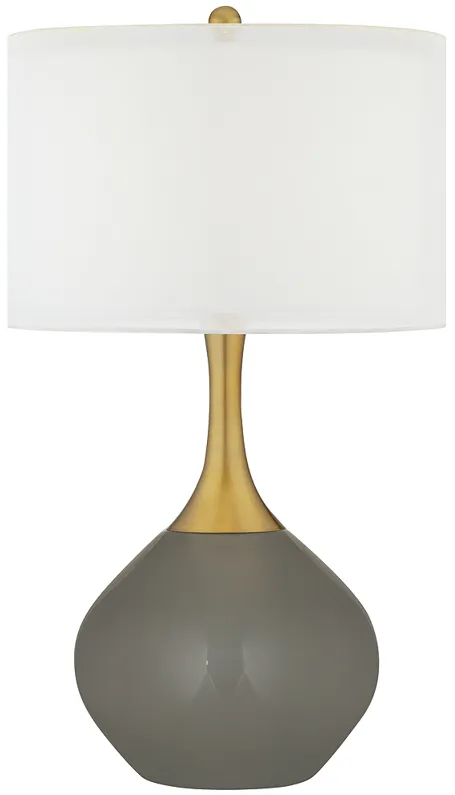 Guantlet Gray Nickki Brass Modern Table Lamp