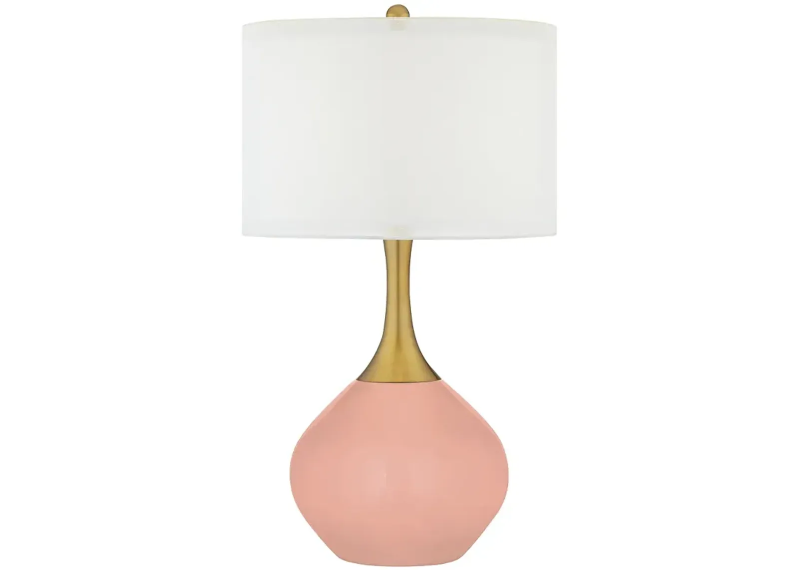 Mellow Coral Nickki Brass Modern Table Lamp