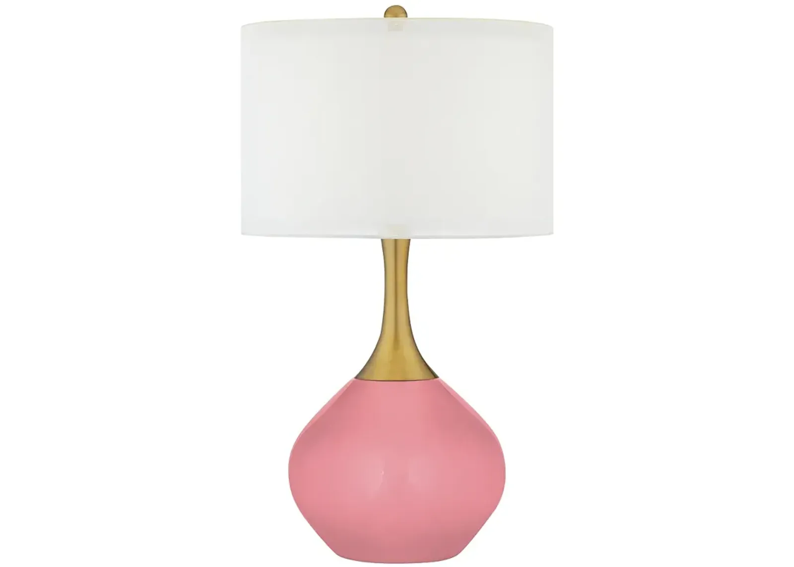 Haute Pink Nickki Brass Modern Table Lamp