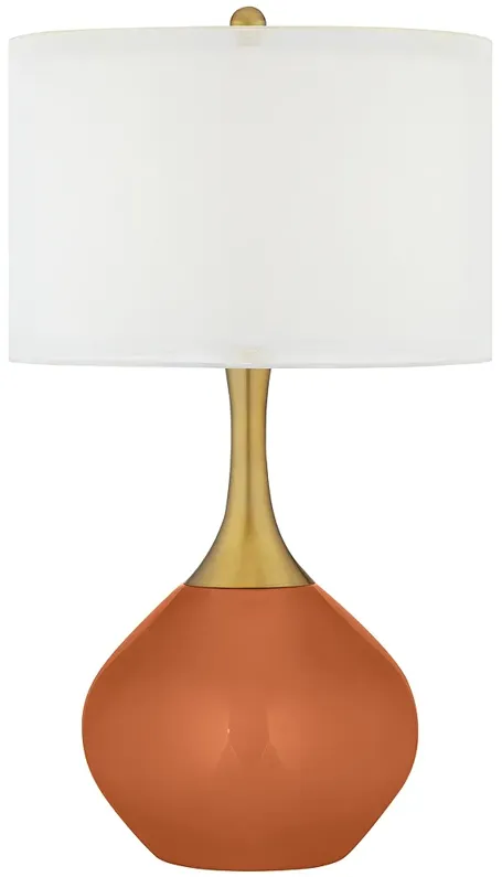 Robust Orange Nickki Brass Modern Table Lamp