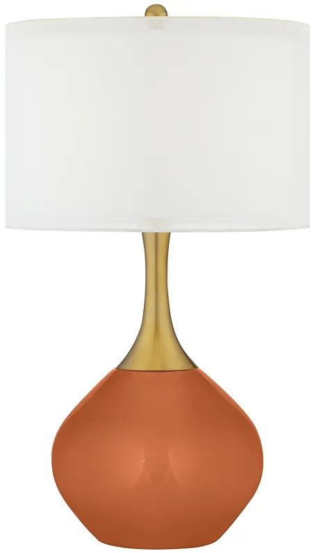 Robust Orange Nickki Brass Modern Table Lamp