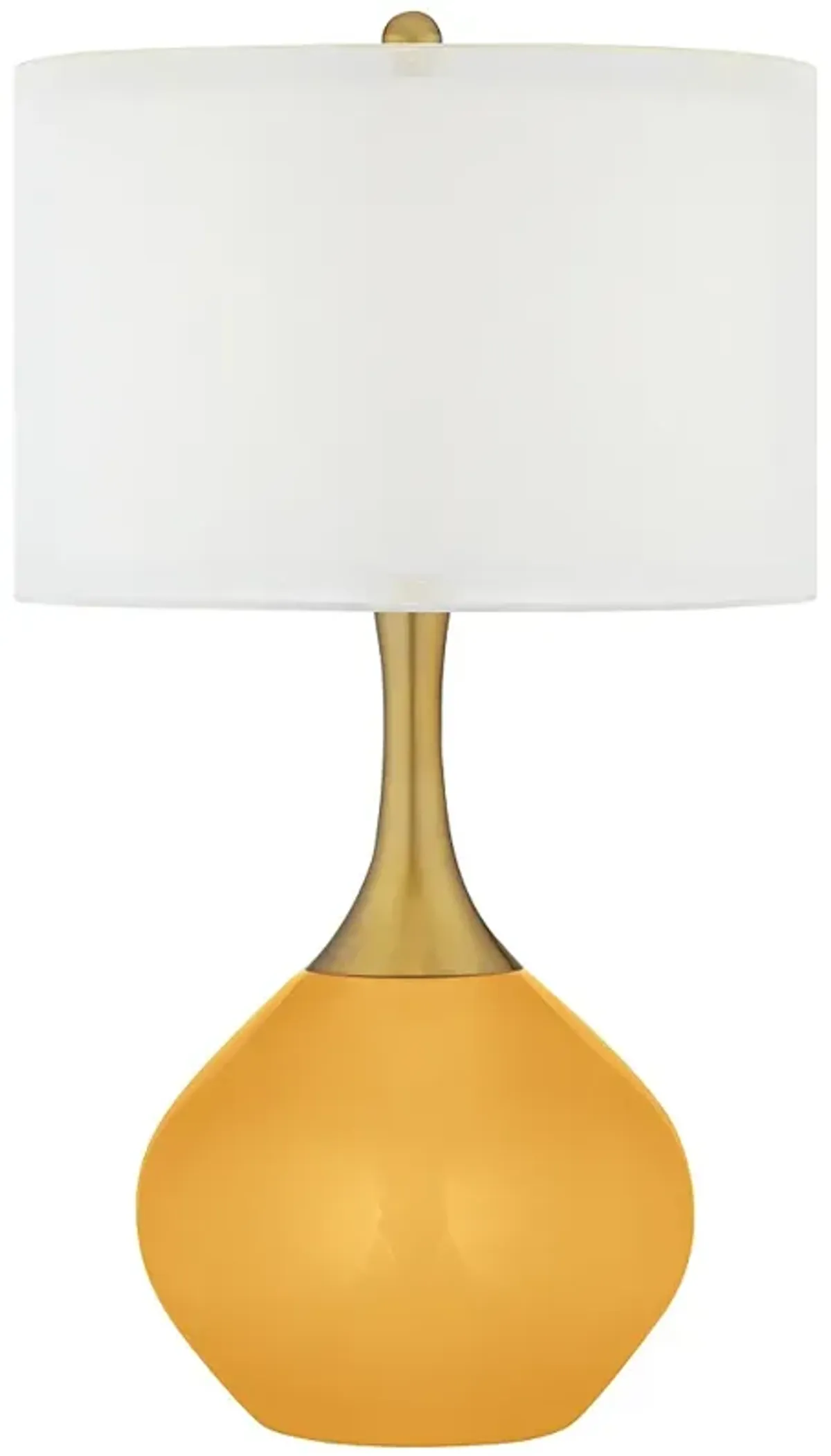 Color Plus Nickki Brass 30 1/2" High Marigold Yellow Modern Table Lamp