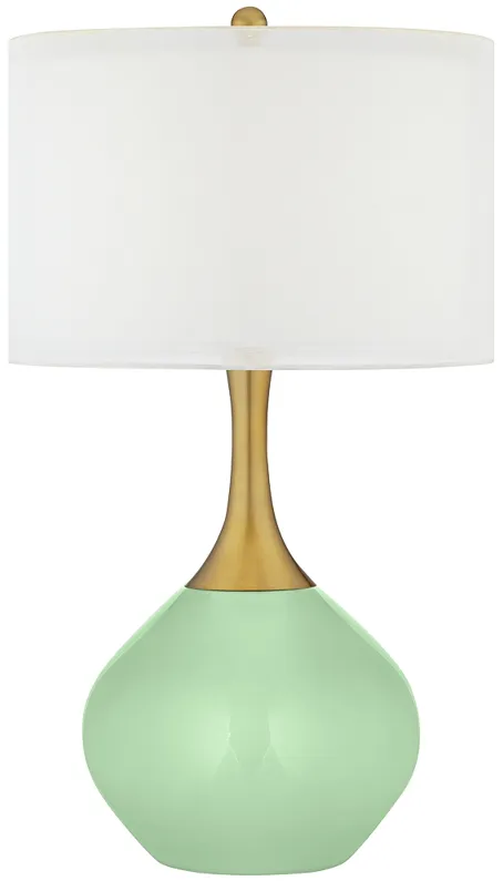 Flower Stem Nickki Brass Modern Table Lamp