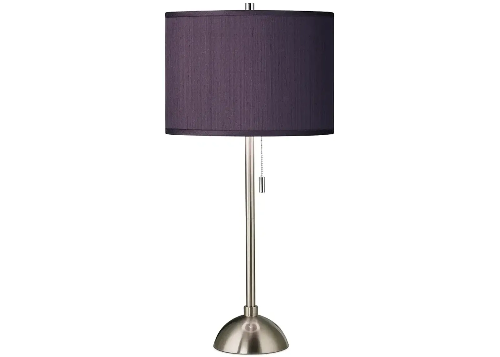 Possini Euro 28" Eggplant Purple and Nickel Modern Table Lamp