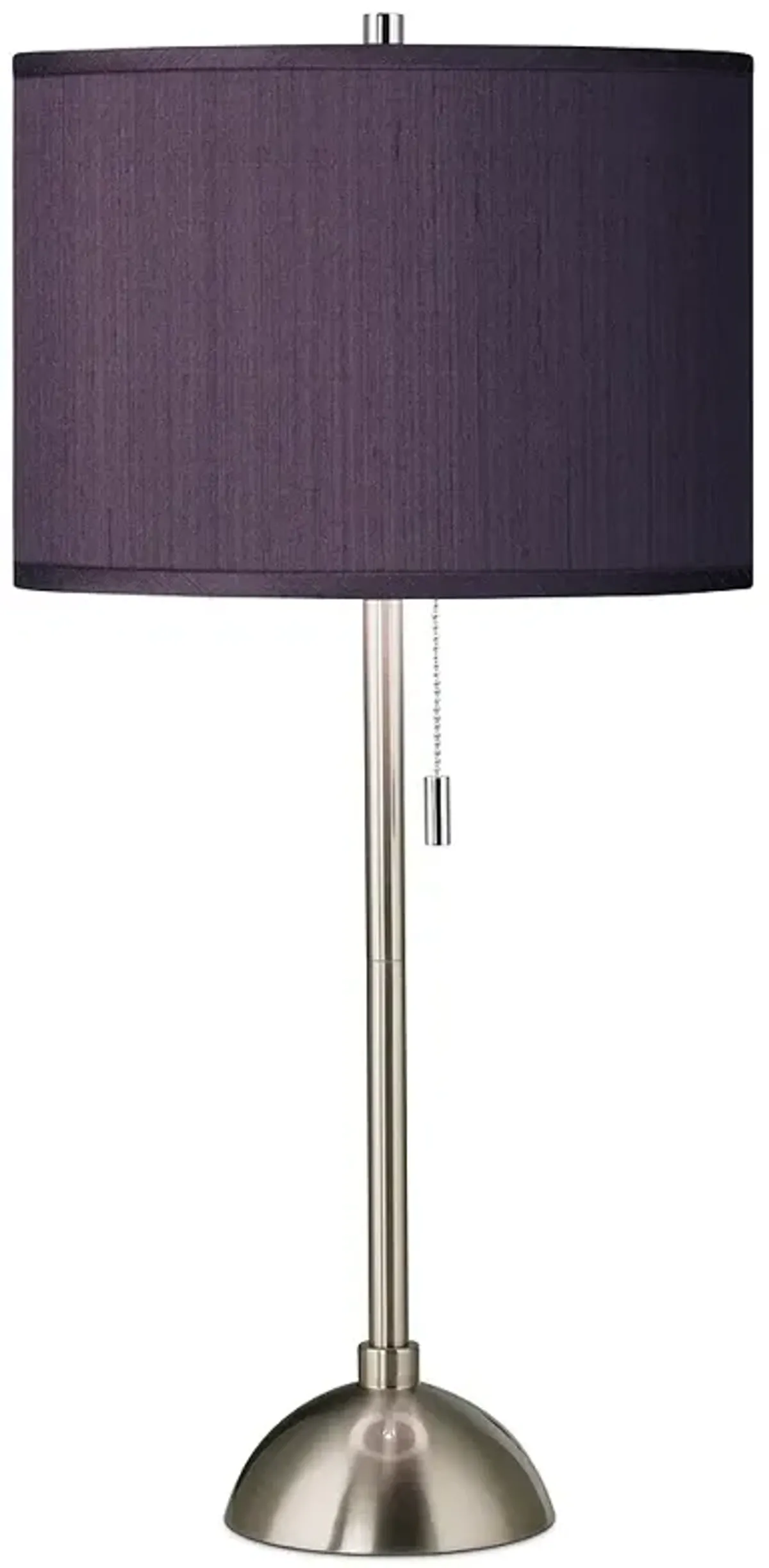 Possini Euro 28" Eggplant Purple and Nickel Modern Table Lamp