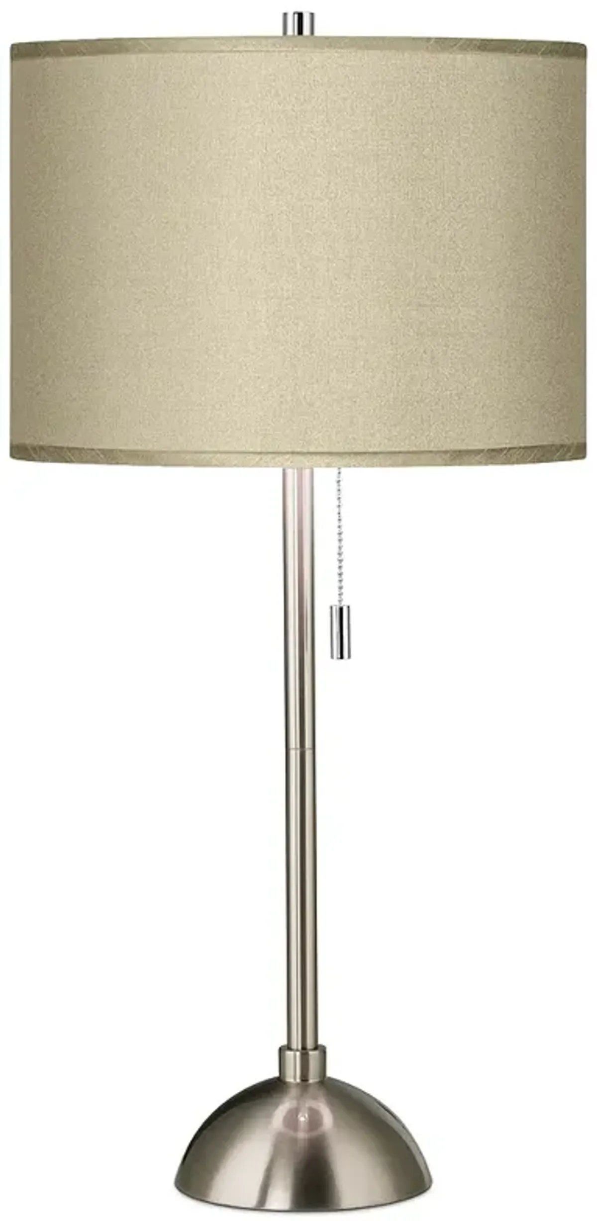 Possini Euro 28" Taupe Faux Silk and Brushed Nickel Modern Table Lamp