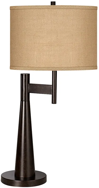 Possini Euro Novo 30 3/4" Burlap Shade Industrial Modern Table Lamp