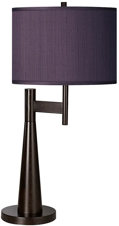 Possini Euro Novo 30 3/4" Eggplant Purple Industrial Modern Table Lamp