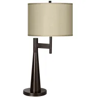 Possini Euro Novo 30 3/4" Faux Silk Taupe Industrial Modern Table Lamp