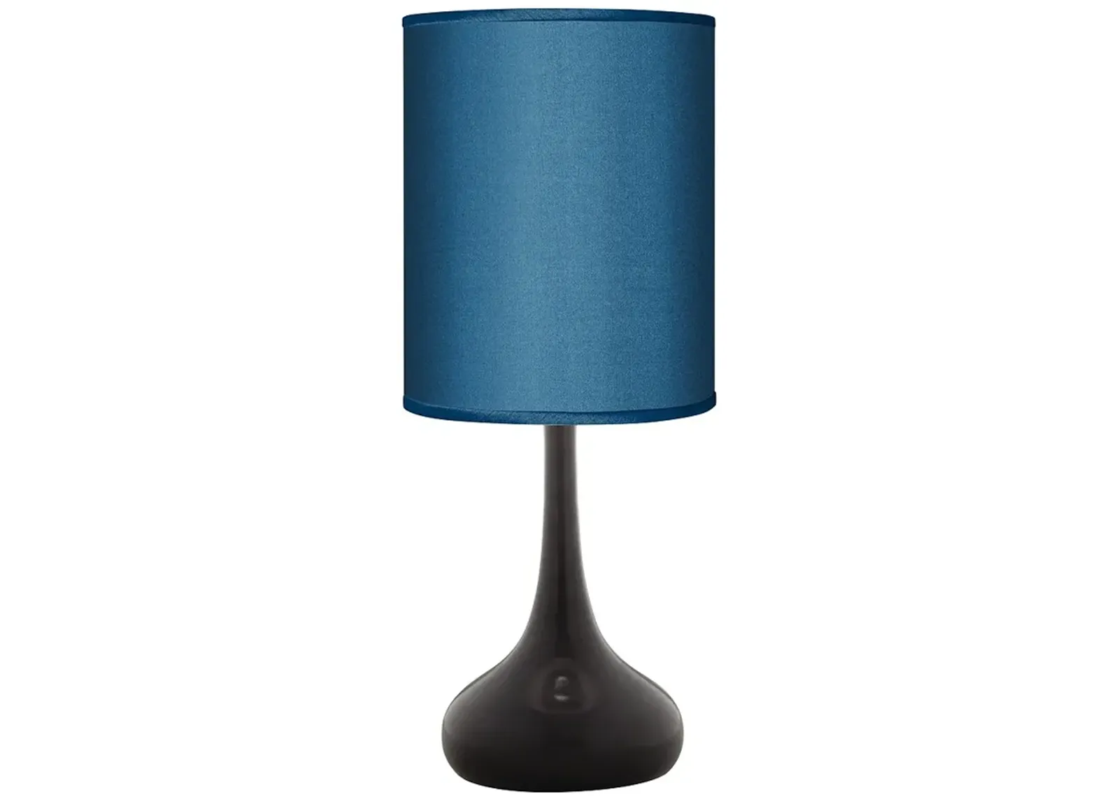 Possini Euro 23 1/2" Blue Faux Silk Black Droplet Modern Table Lamp