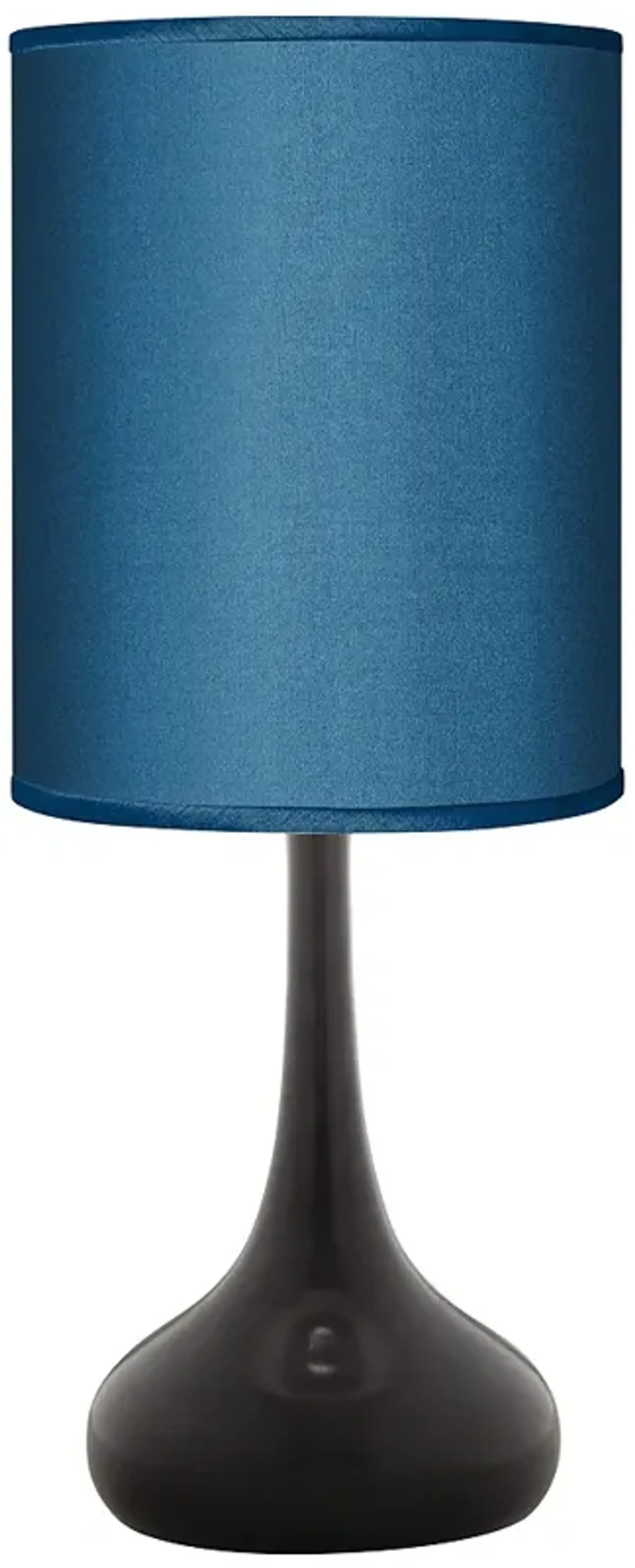 Possini Euro 23 1/2" Blue Faux Silk Black Droplet Modern Table Lamp