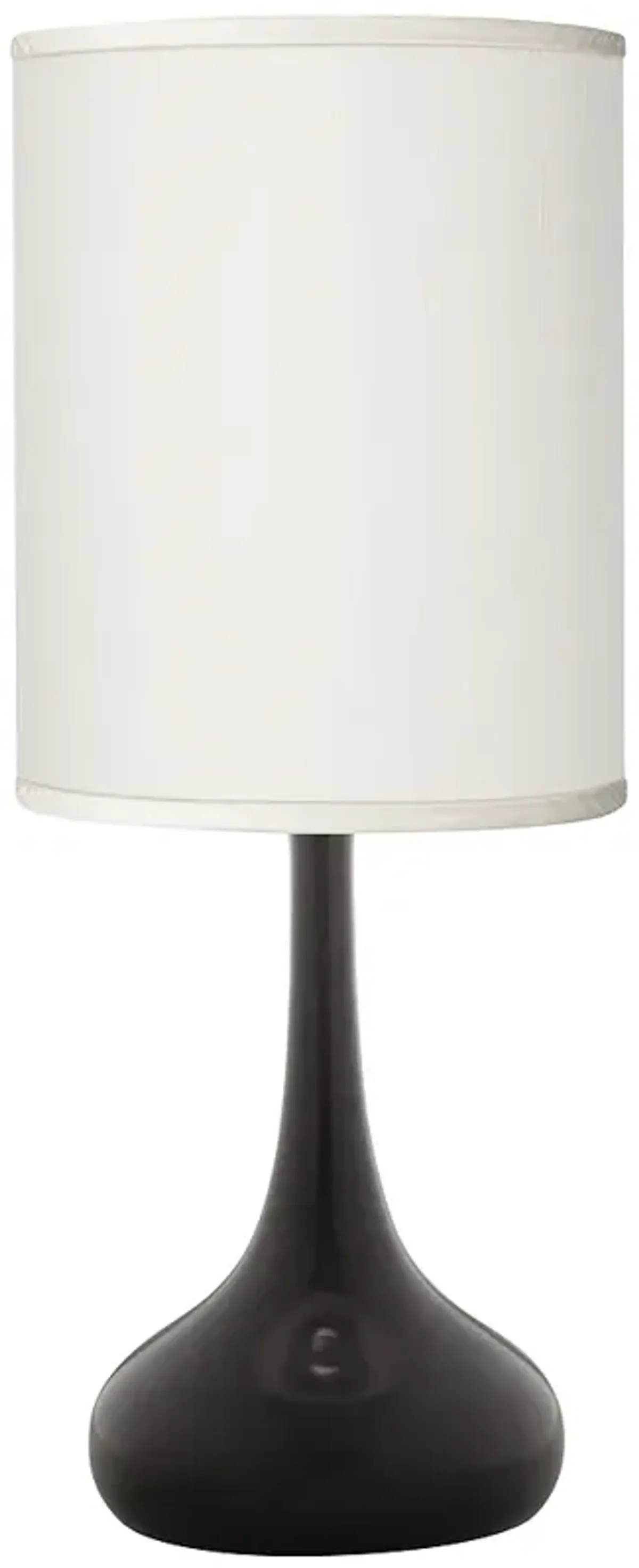 Possini Euro Droplet 23 1/2" Cream Faux Silk and Black Table Lamp