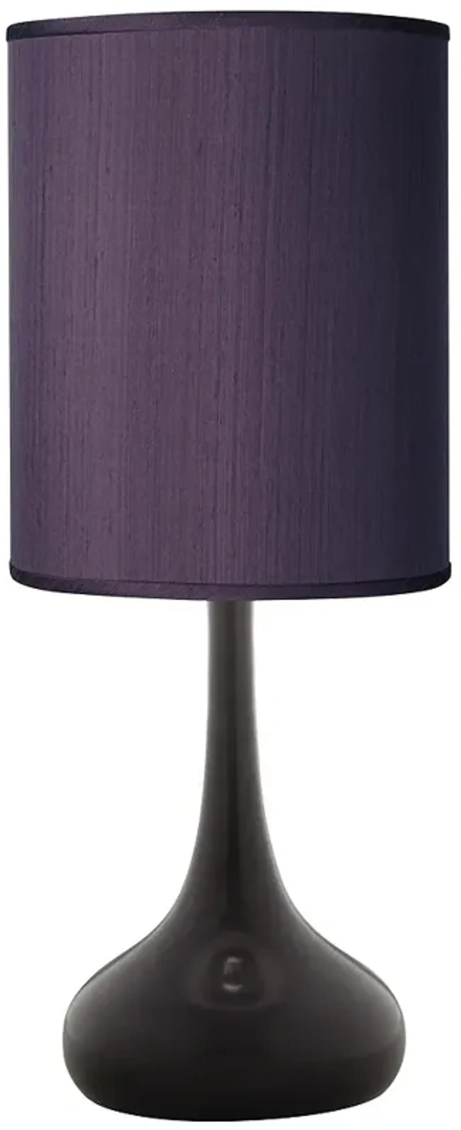 Possini Euro Droplet 23 1/2" Eggplant Purple Faux Silk and Black Lamp