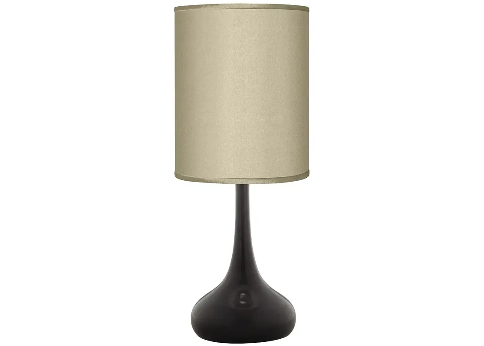 Possini Euro Droplet 23 1/2" Taupe Faux Silk and Black Table Lamp