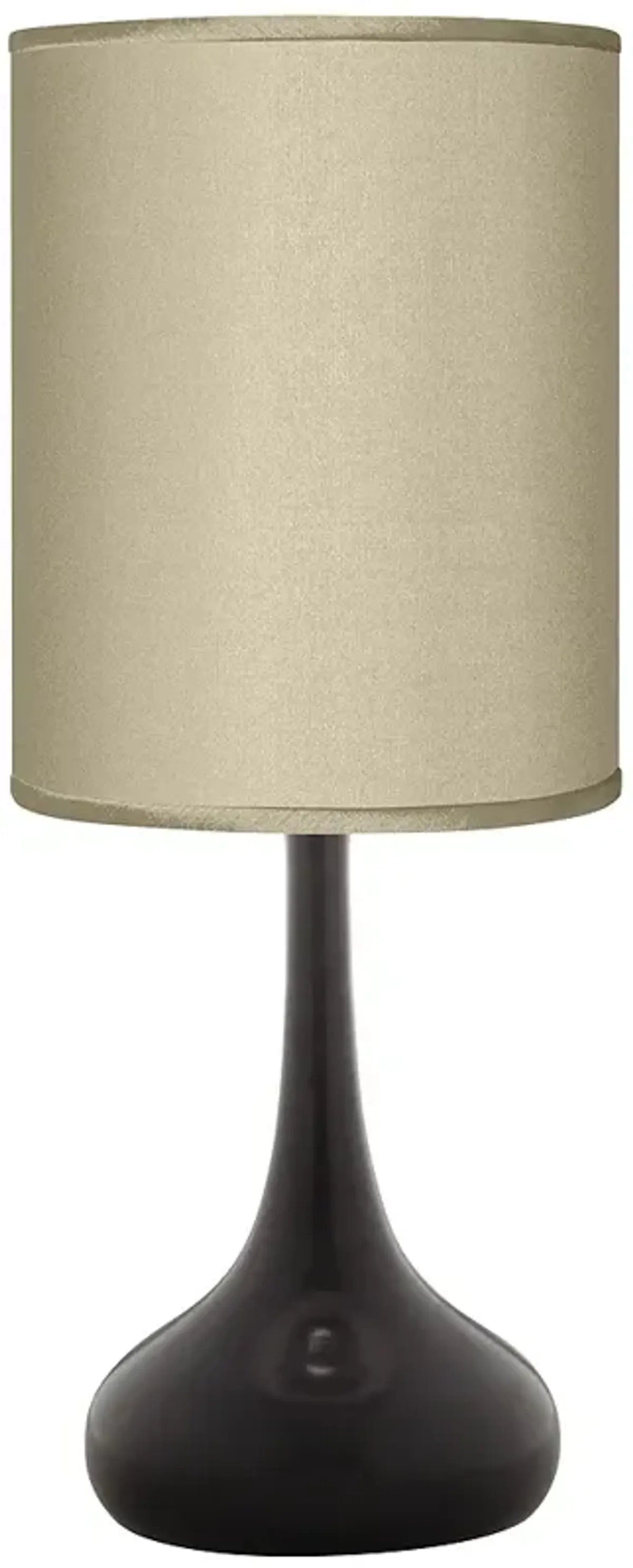 Possini Euro Droplet 23 1/2" Taupe Faux Silk and Black Table Lamp