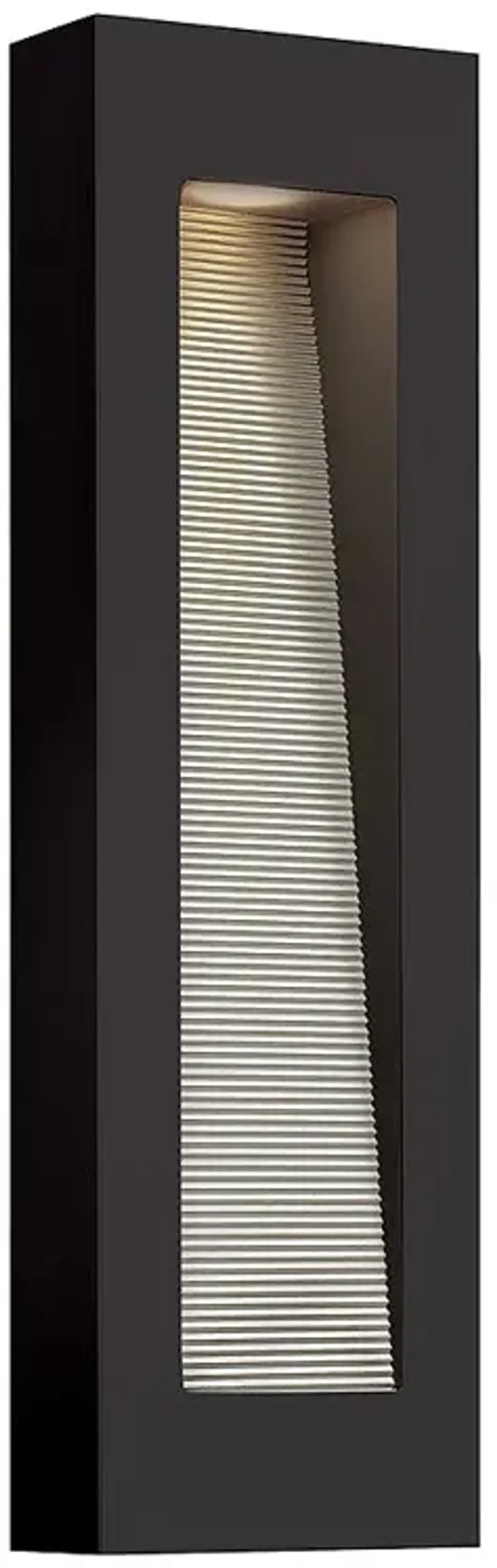 Luna 24" High Satin Black Socketed Outdoor Wall Light